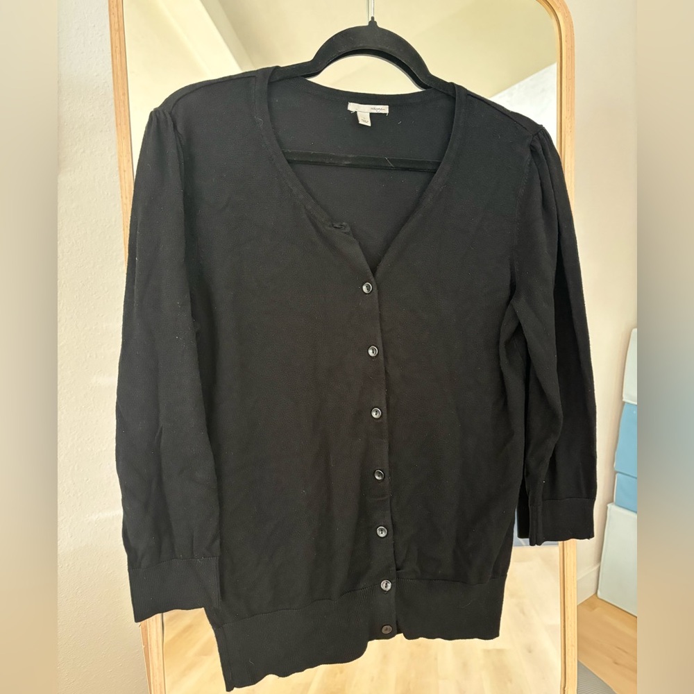 Halogen Long Sleeved Black Cardigan